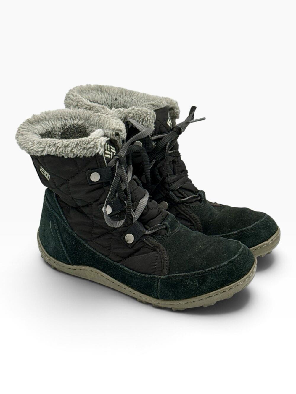 Columbia Powder Summit Shorty Waterproof Insulated Boots – Women’s 7 Black Gray